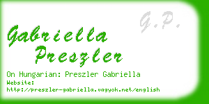 gabriella preszler business card